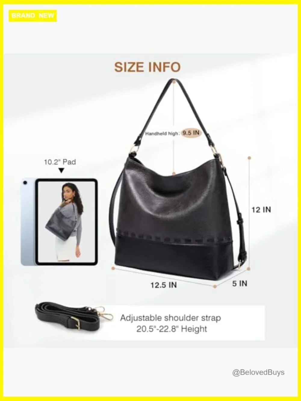 Vegan Leather Hobo Bag Crossbody Shoulder Tote Handbag Purse